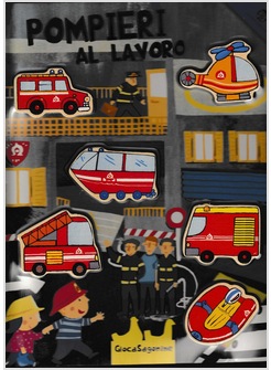POMPIERI AL LAVORO. GIOCASAGOMINE. CON GADGET
