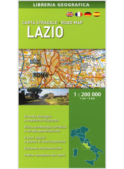 LAZIO. CARTA STRADALE 1:200.000