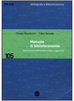 MANUALE DI BIBLIOTECONOMIA