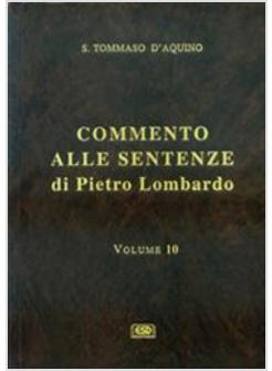 COMMENTO ALLE SENTENZE DI PIETRO 10 LOMBARDO