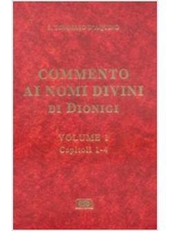 COMMENTO AI NOMI DIVINI 1 DI DIONIGI