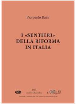 SENTIERI DELLA RIFORMA IN ITALIA (I)