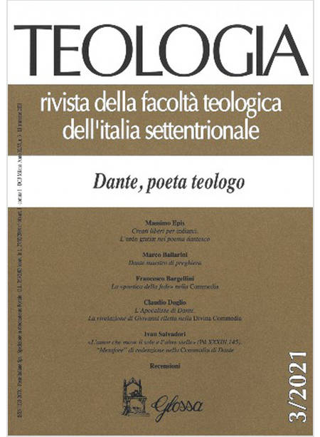 TEOLOGIA 3/2021 DANTE, POETA TEOLOGO