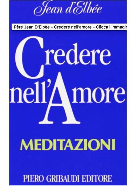 CREDERE NELL'AMORE MEDITAZIONI