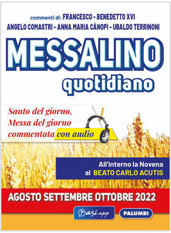 MESSALINO QUOTIDIANO AGOSTO-SETTEMBRE-OTTOBRE 2022