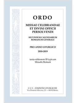 ORDO MISSAE CELEBRANDAE ET DIVINI OFFICII PERSOLVENDI LATINO