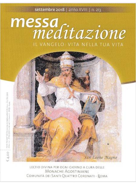 MESSA MEDITAZIONE SETTEMBRE 2018