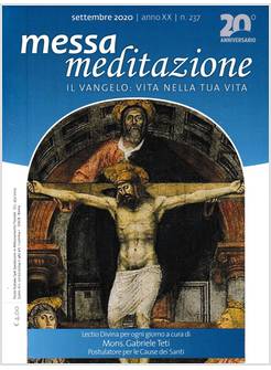 MESSA MEDITAZIONE SETTEMBRE 2020