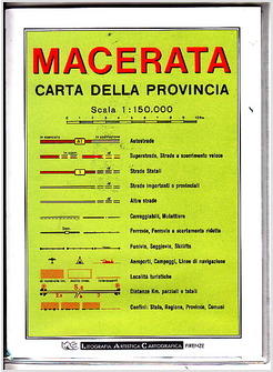 MACERATA CARTA DELLA PROVINCIA 1-150000