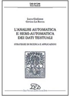 ANALISI AUTOMATICA E SEMI-AUTOMATICA DEI DATI TESTUALI (L')