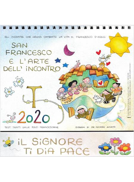 CALENDARIO DA TAVOLO 2020 SAN FRANCESCO E LA'RTE DELL'INCONTRO