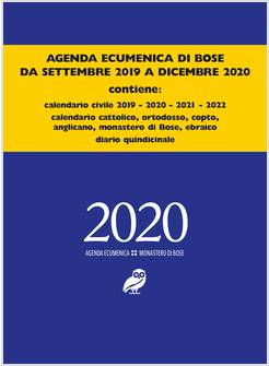 AGENDA ECUMENICA DI BOSE 2020