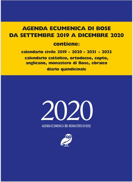 AGENDA ECUMENICA DI BOSE 2020
