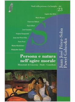 PERSONA E NATURA DELL'AGIRE MORALE