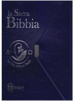 LA SACRA BIBBIA. BLU SCURO CON BOTTONE