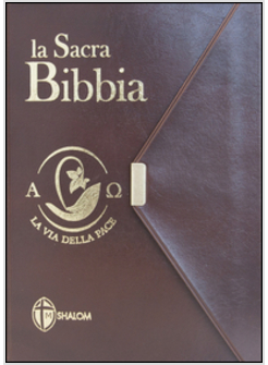 LA SACRA BIBBIA LA VIA DELLA PACE EDIZIONE TASCABILE CON BOTTONCINO MARRONE
