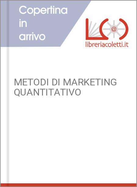 METODI DI MARKETING QUANTITATIVO