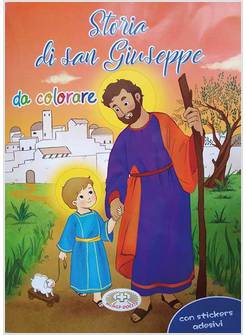 STORIA DI SAN GIUSEPPE DA COLORARE CON ADESIVI