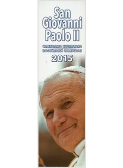 CALENDARIO SEGNALIBRO SAN GIOVANNI PAOLO II 2019