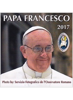 CALENDARIO MAGNETICO CM 8 X 8 PAPA FRANCESCO SFONDO MARRONE 2017