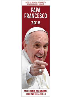 CALENDARIO SEGNALIBRO CM 6 X 20,5 PAPA FRANCESCO 2019 SFONDO GIALLO