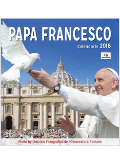 CALENDARIO CM 31 X 33 PAPA FRANCESCO 2020 SFONDO BASILICA DI SAN PIETRO