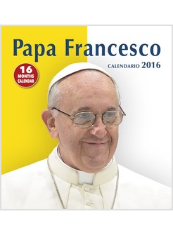 CALENDARIO CM 31 X 33 PAPA FRANCESCO 2017 SFONDO MARRONE