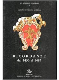 RICORDANZE DAL 1433 AL 1483