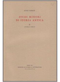 STUDI MINORI DI STORIA ANTICA