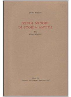 STUDI MINORI DI STORIA ANTICA