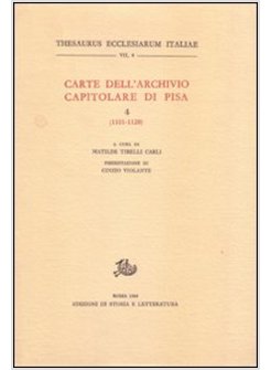 CARTE DELL'ARCHIVIO CAPITOLARE DI PISA