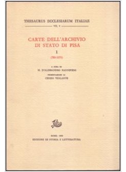 CARTE DELL'ARCHIVIO DI STATO DI PISA
