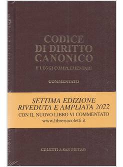 CODICE DI DIRITTO CANONICO E LEGGI COMPLEMENTARI 7 ED. RIVEDUTA 
