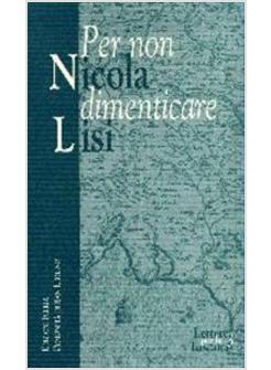 PER NON DIMENTICARE NICOLA LISI