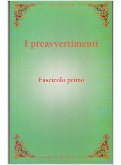 FINE DEI TEMPI 1 PREAVVERTIMENTI