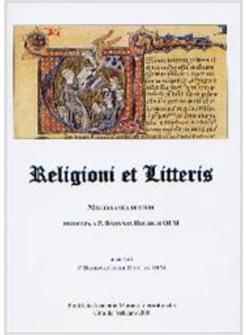 RELIGIONI ET LITTERIS MISCELLANEA DI STUDI DEDICATA A P BARNABA HECHICH