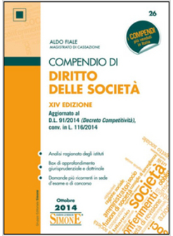 COMPENDIO DI DIRITTO DELLE SOCIETA'