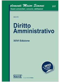 DIRITTO AMMINISTRATIVO. XXVI EDIZIONE