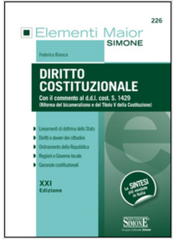 DIRITTO COSTITUZIONALE. XXI EDIZIONE.