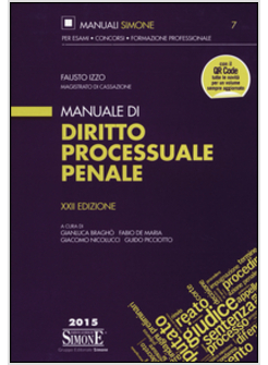 MANUALE DI DIRITTO PROCESSUALE PENALE XXII ED.