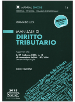 MANUALE DI DIRITTO TRIBUTARIO