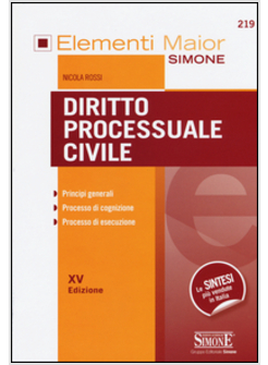 DIRITTO PROCESSUALE CIVILE XV ED.