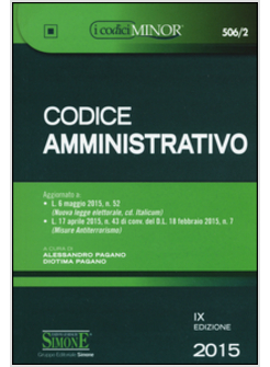 CODICE AMMINISTRATIVO. EDIZ. MINORE