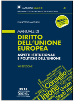 MANUALE DI DIRITTO DELL'UNIONE EUROPEA