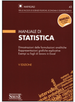 MANUALE DI STATISTICA V EDIZIONE