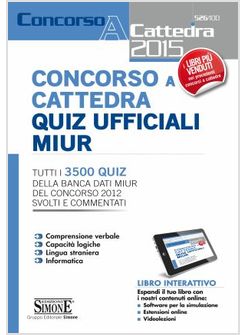 CONCORSO A CATTEDRA. QUIZ UFFICIALI MIUR. CON AGGIORNAMENTO ONLINE