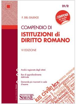 COMPENDIO DI ISTUTUZIONI DI DIRITTO ROMANO