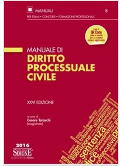 MANUALE DI DIRITTO PROCESSUALE CIVILE XXVI EDIZIONE