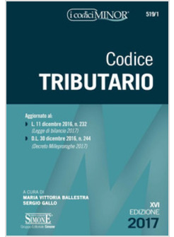 CODICE TRIBUTARIO. EDIZ. MINORE