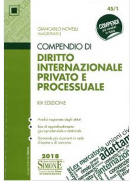 COMPENDIO DI DIRITTO INTERNAZIONALE PRIVATO E PROCESSUALE